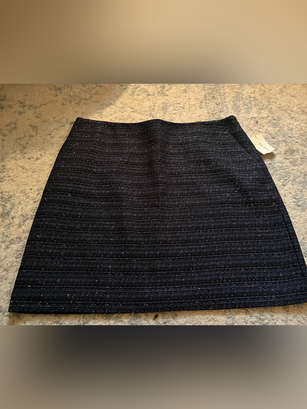 Textured Mini Skirt with Subtle Metallic Thread